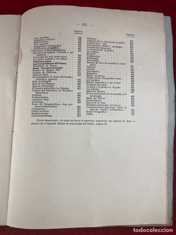 Libros antiguos: NOTAS PARA UN CURSO DE ANTROPOLOG&Iacute;A 1927 - Foto 9