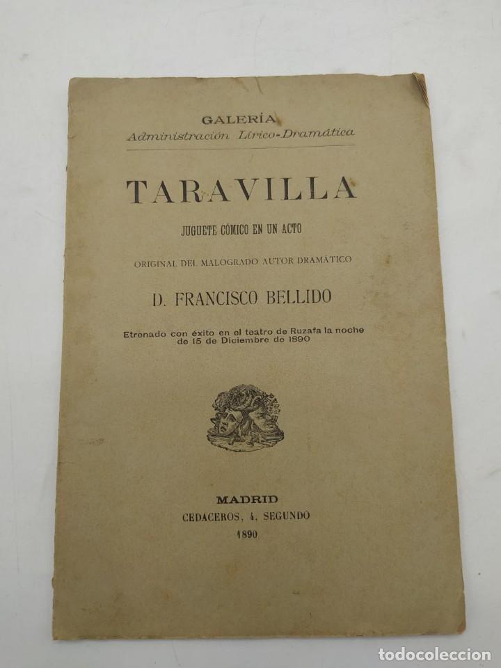 Libros antiguos: TARAVILLA. D. FRANCISCO BELLIDO, 1890. - Foto 1