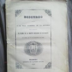 Libros antiguos: DISCURSO LEÍDO A LA ACADEMIA DE LA HISTORIA POR MARTÍN FERNÁNDEZ NAVARRETE. 1844
