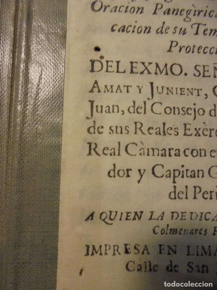 Libros antiguos: PER&Uacute;. AMAT Y JUNYENT. EL DIA DESEADO. LIMA, 1771 - Foto 3