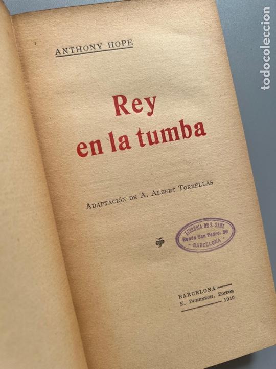 Libros antiguos: REY EN LA TUMBA, ANTHONY HOPE. E. Domenech, 1910 - Foto 4