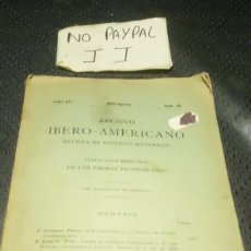 Libros antiguos: REVISTA ARCHIVO IBERO AMERICANO ESTUDIOS HISTÓRICOS 1927 PADRES FRANCISCANOS NÚMERO 82 PRIMERA EPOCA. Lote 361266675