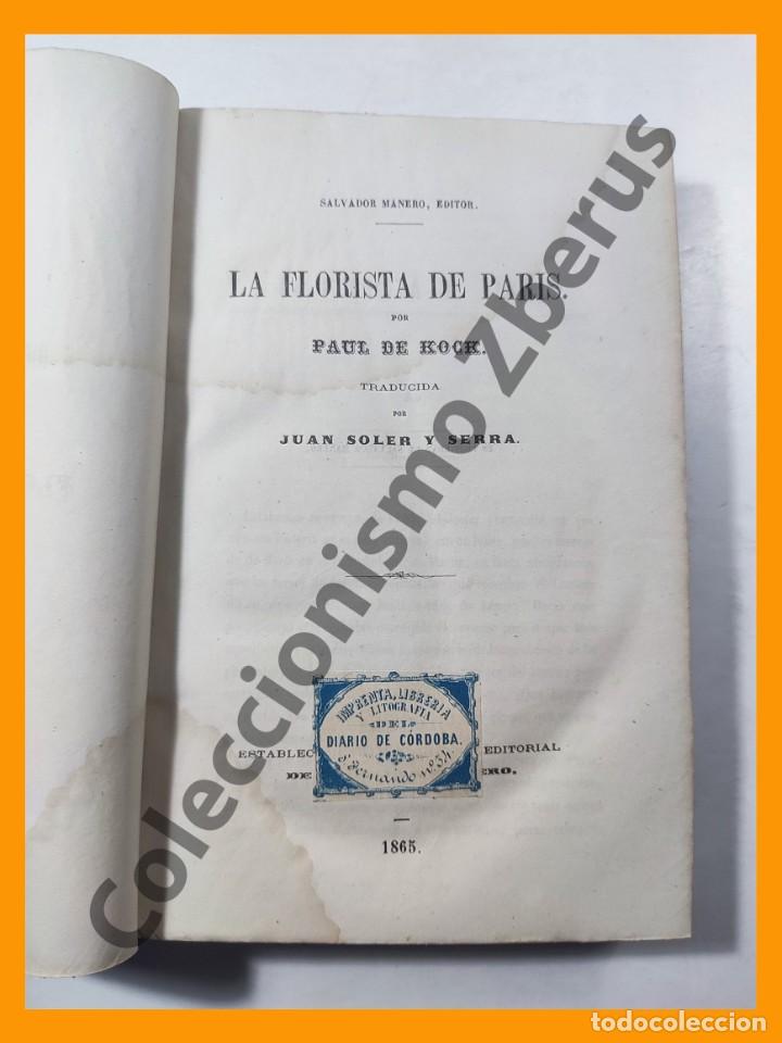 Libros antiguos: La Florista de Paris - Paul de Kock - Foto 4