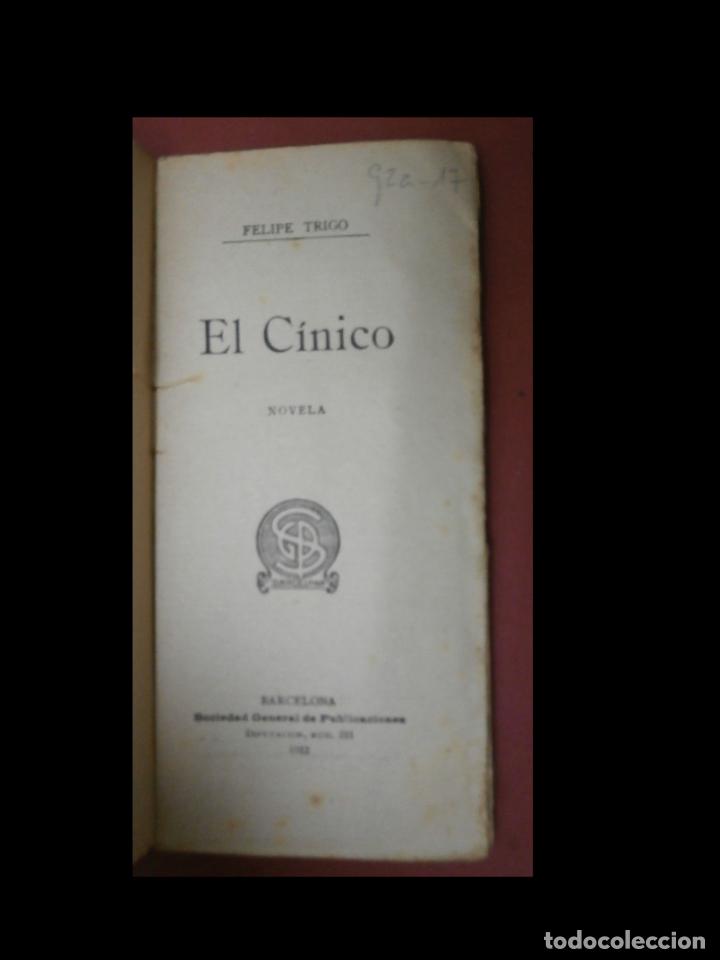Libros antiguos: El C&iacute;nico. Novela. Felipe Trigo - Foto 4