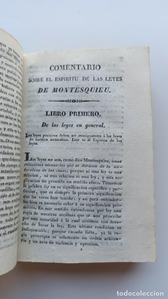 Libros antiguos: Comentario sobre el esp&iacute;ritu de las leyes de Montesquieu - 1835 - Foto 3