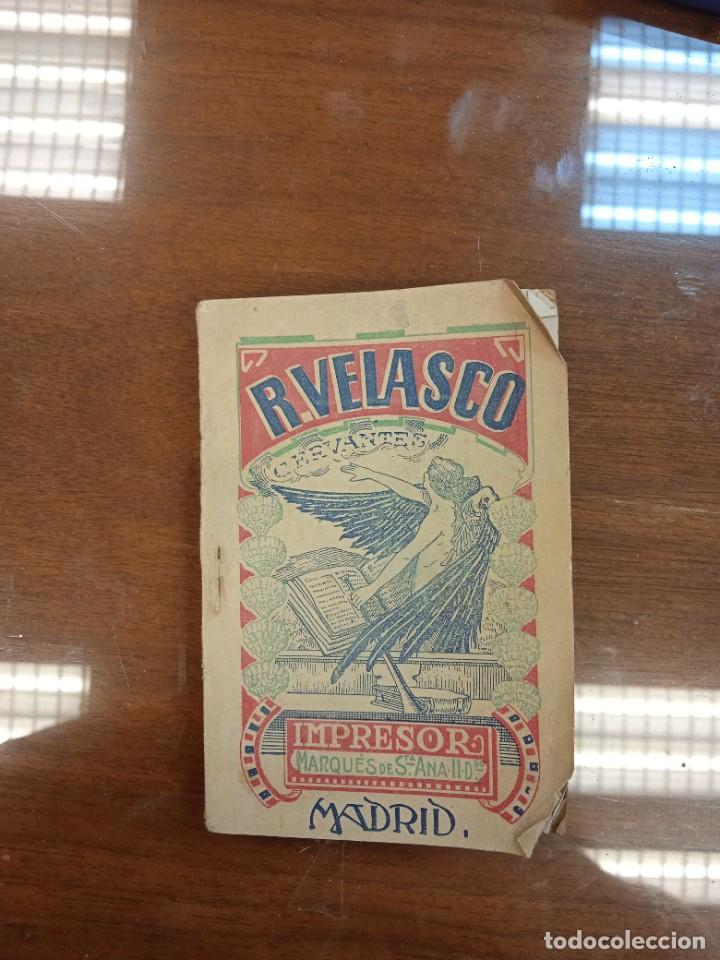 Libros antiguos: R.VELASCO IMPRESOR MADRID
