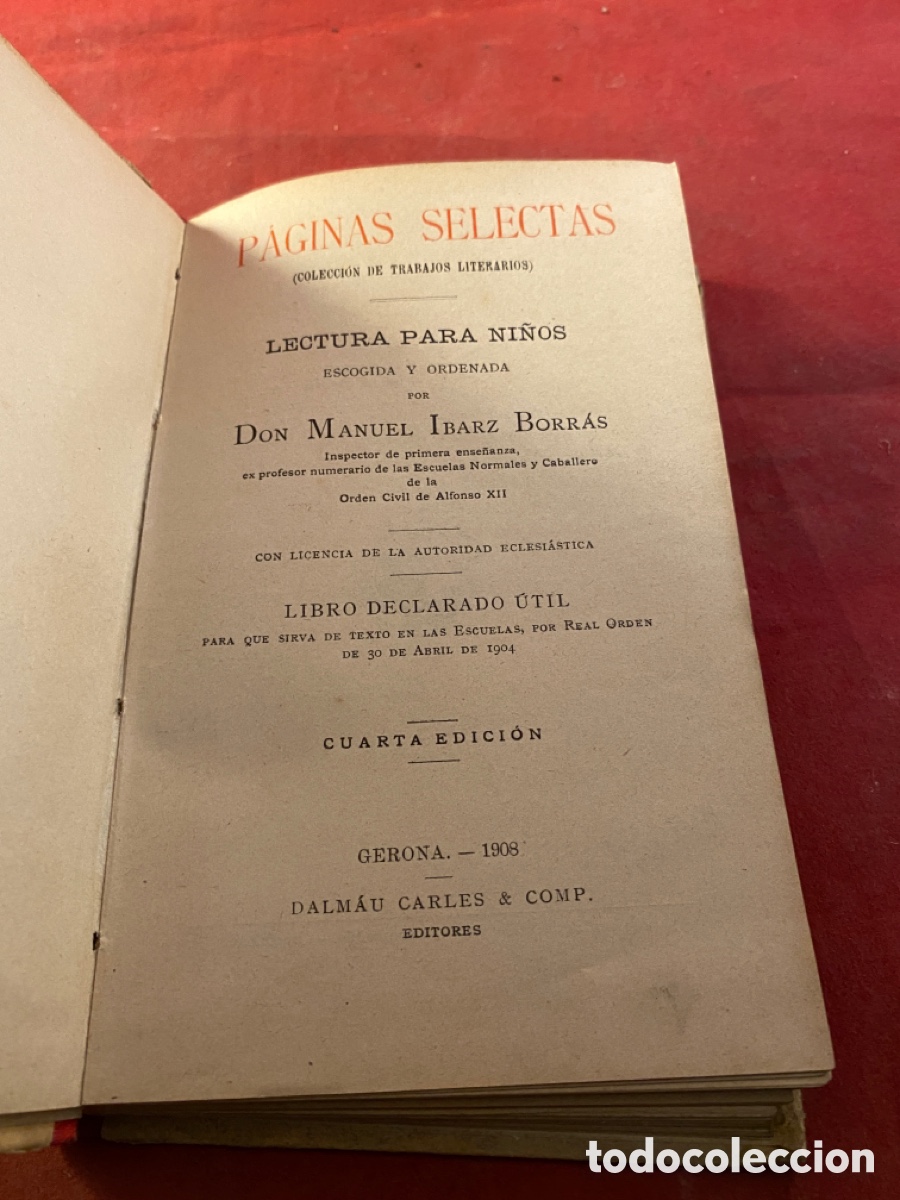 Libros antiguos: P&Aacute;GINAS SELECTAS. Gerona 1908 - Foto 2
