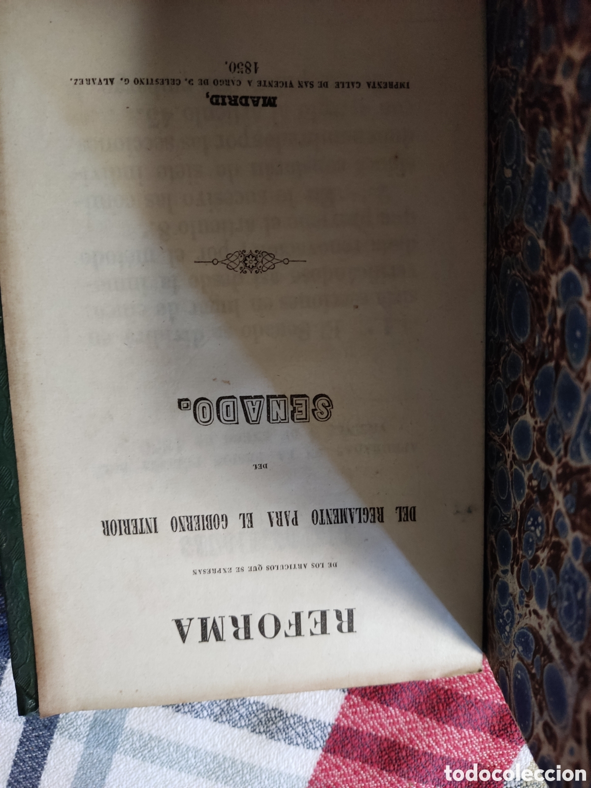 Libros antiguos: 1849, Reglamento para el gobierno interior del senado madrid - Foto 6