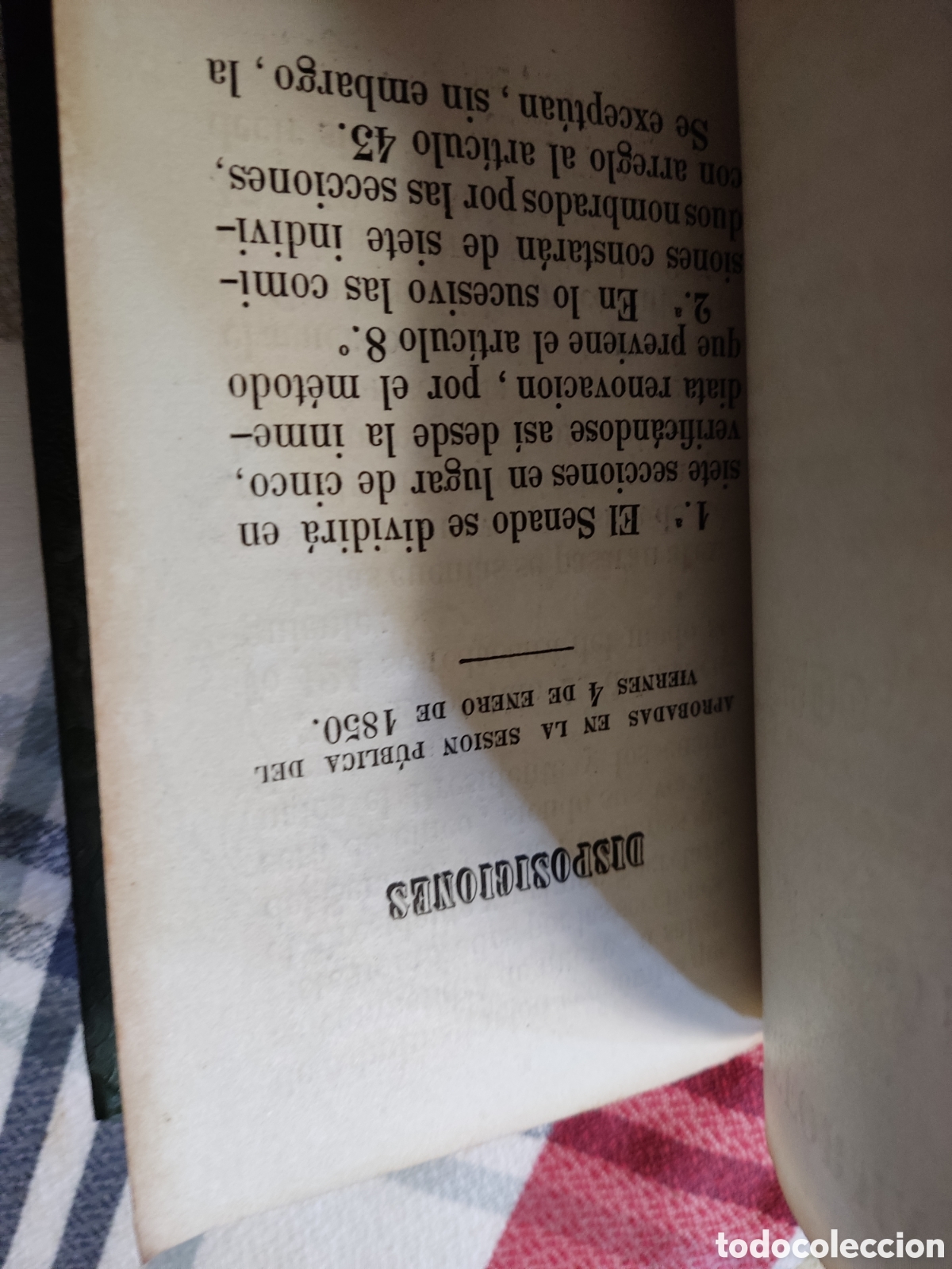 Libros antiguos: 1849, Reglamento para el gobierno interior del senado madrid - Foto 7