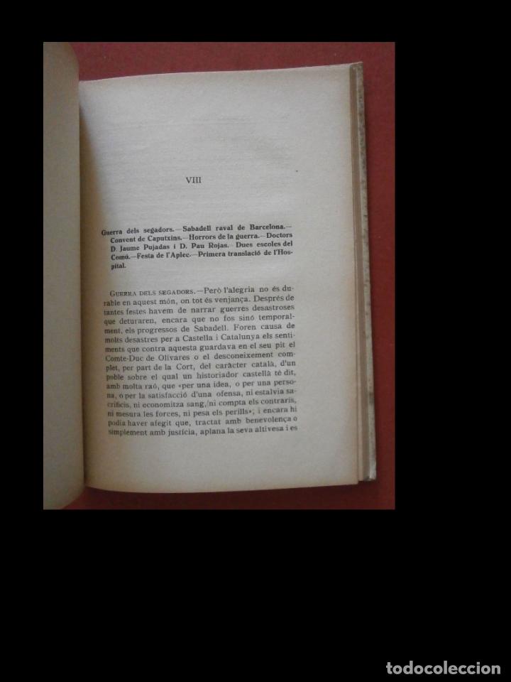 Libros antiguos: Sabadell. Monografia. Agust&iacute; Rius i Borrell - Foto 3