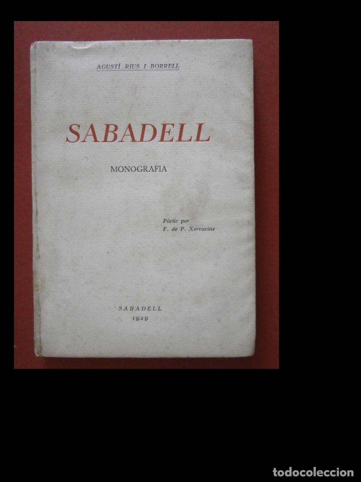 Libros antiguos: Sabadell. Monografia. Agust&iacute; Rius i Borrell - Foto 5
