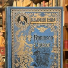 Libros antiguos: VIDA Y AVENTURAS DE ROBINSON CRUSOE. DANIEL DE FOE. BIBLIOTECA PERLA. 1903. Lote 362804825
