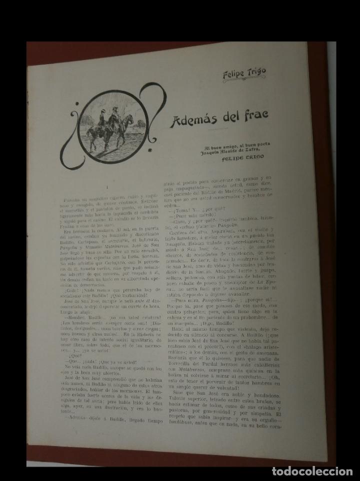Libros antiguos: Ademas del frac. Felipe Trigo - Foto 4