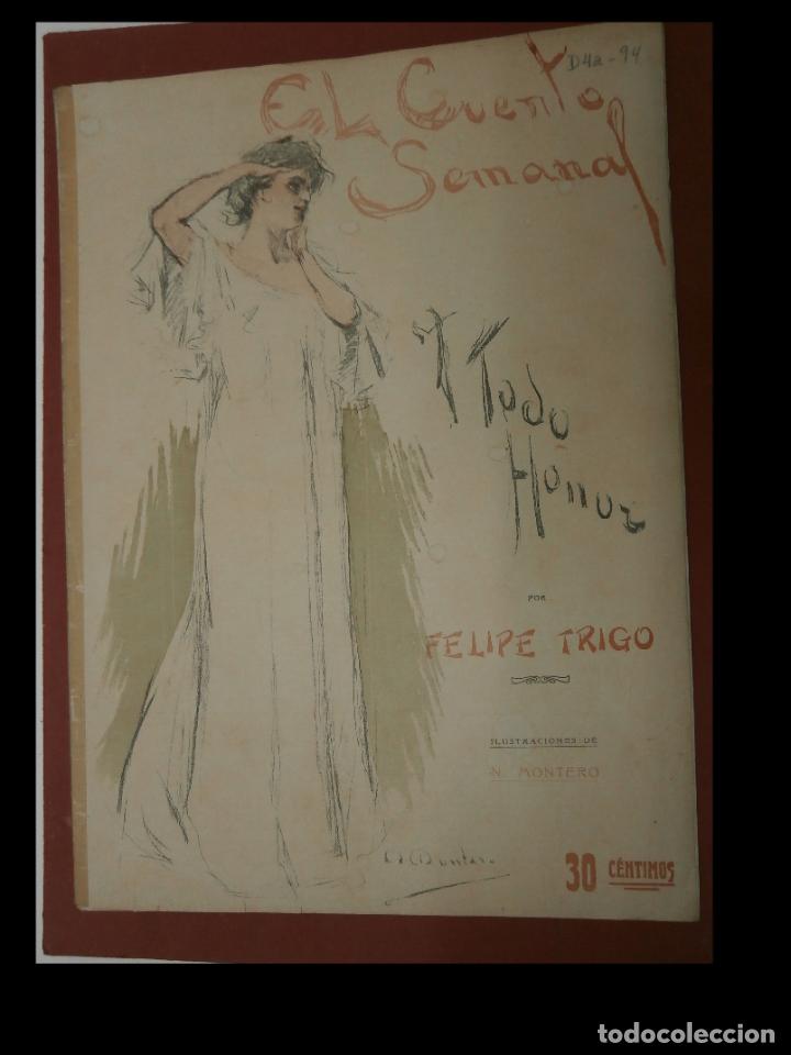 Libros antiguos: A todo honor. Felipe Trigo - Foto 1