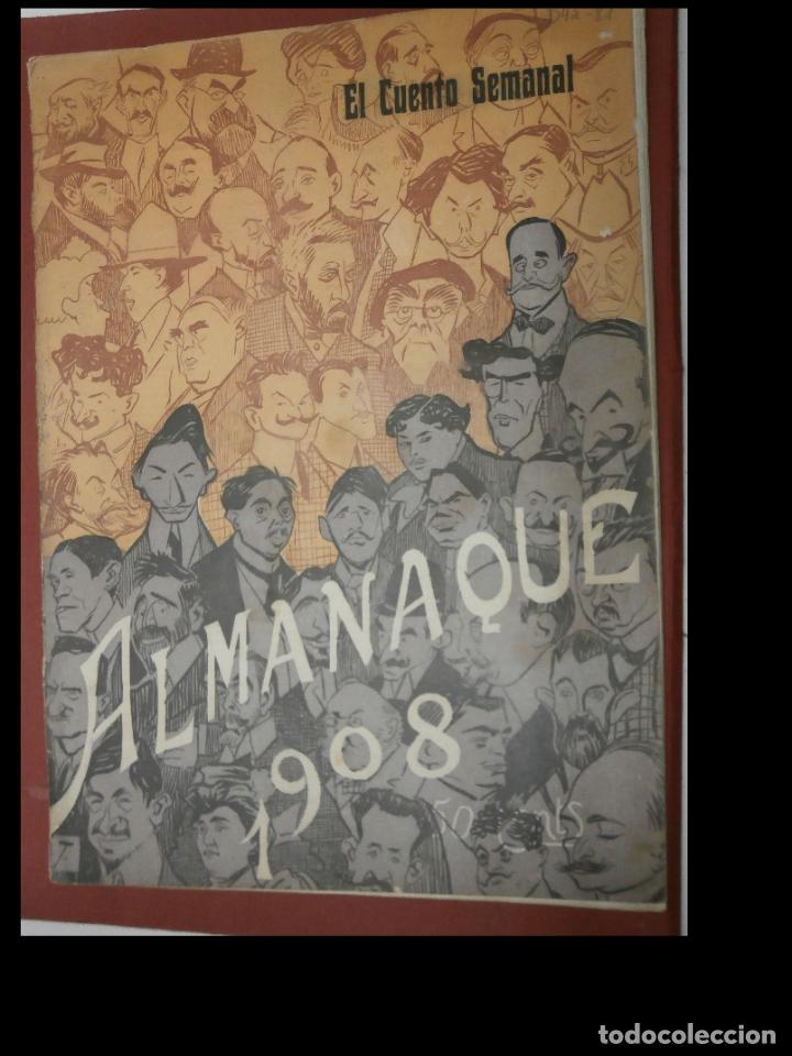 Libros antiguos: Almanaque 1908. El Cuento Semanal - Foto 1