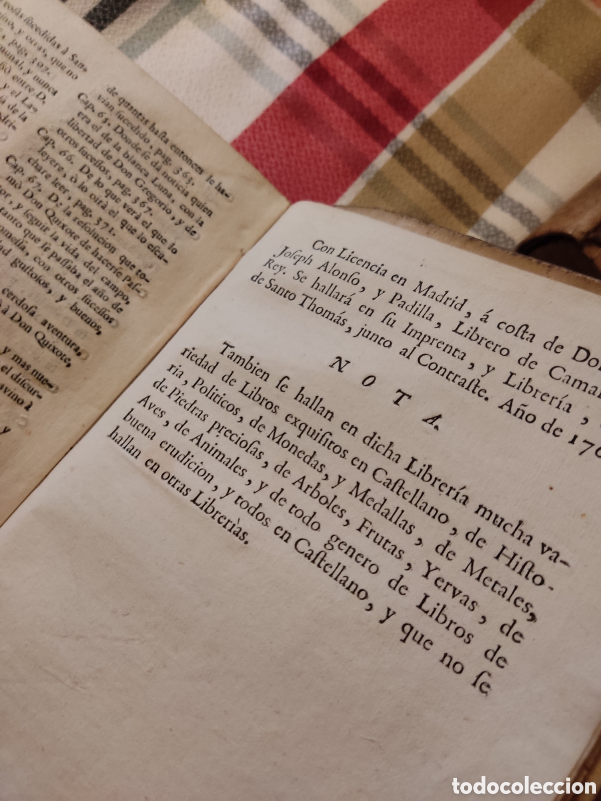 Libros antiguos: Don quixote de la mancha 1764 dos tomos - Foto 9
