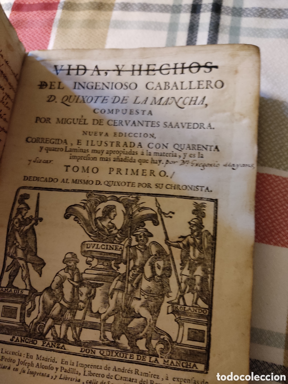 Libros antiguos: Don quixote de la mancha 1764 dos tomos - Foto 15