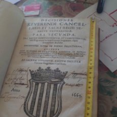 Libros antiguos: RVPR P125 PERGAMINO DECISIONES REVERENDI CANCELARII SACRI REGI SENATUS CATHALONIAE BARCELONA 1665
