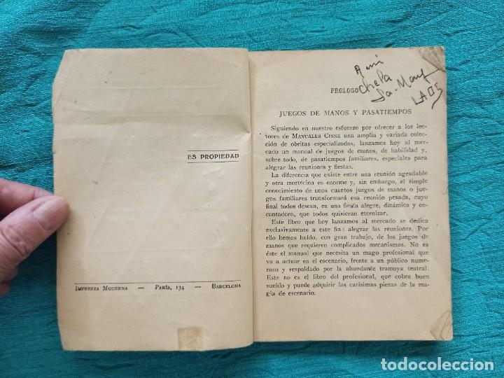 Libros antiguos: Antiguo libro Juegos de manos. Pasatiempos. Ilusionismo. - Foto 3