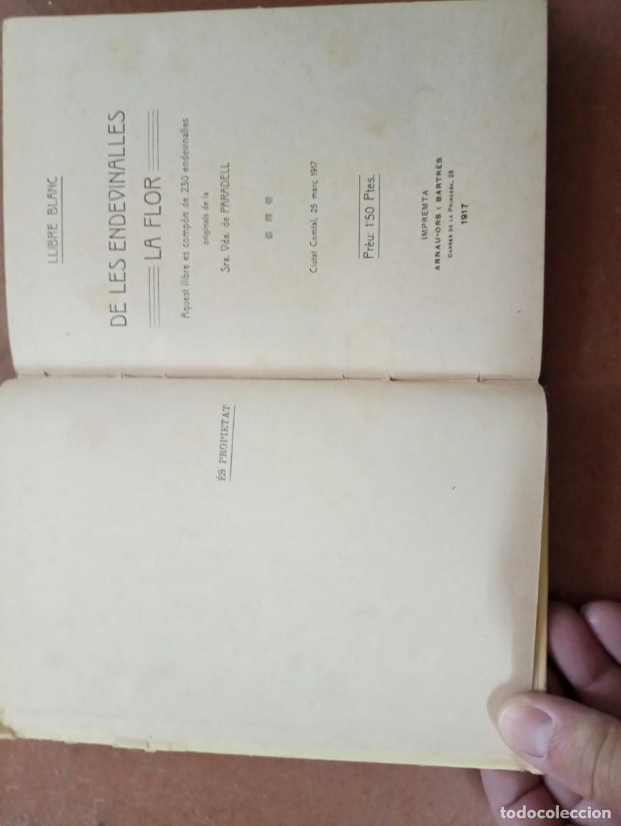 Libros antiguos: Antiguo libro DE LES ENDEVINALLES LA FLOR. 1917, en catal&agrave;. - Foto 2