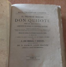 Libros antiguos: DON QUIJOTE DE LA MANCHA TOMÓ 2Y3 LA MERCANTIL CÁDIZ 1877. Lote 364390166