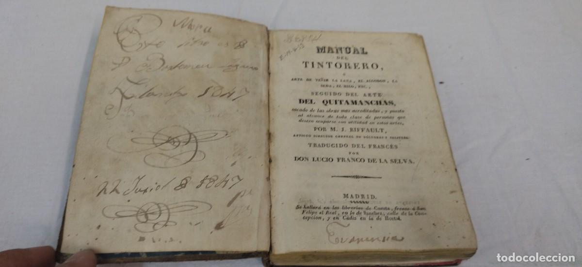 Libros antiguos: Libro.Manual del tintorero. - Foto 1