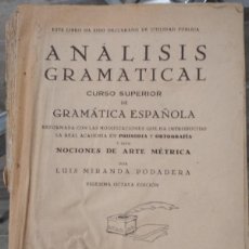 Libros antiguos: ANÁLISIS GRAMATICAL – LUIS MIRANDA PODADERA (HERNANDO, 1956) /// ORTOGRAFÍA GRAMÁTICA REDACCIÓN. Lote 364892261