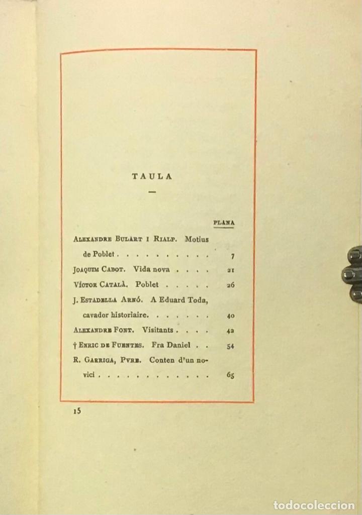 Libros antiguos: DE LA COLLA. POBLET. Edici&oacute; dofrena. - Foto 5