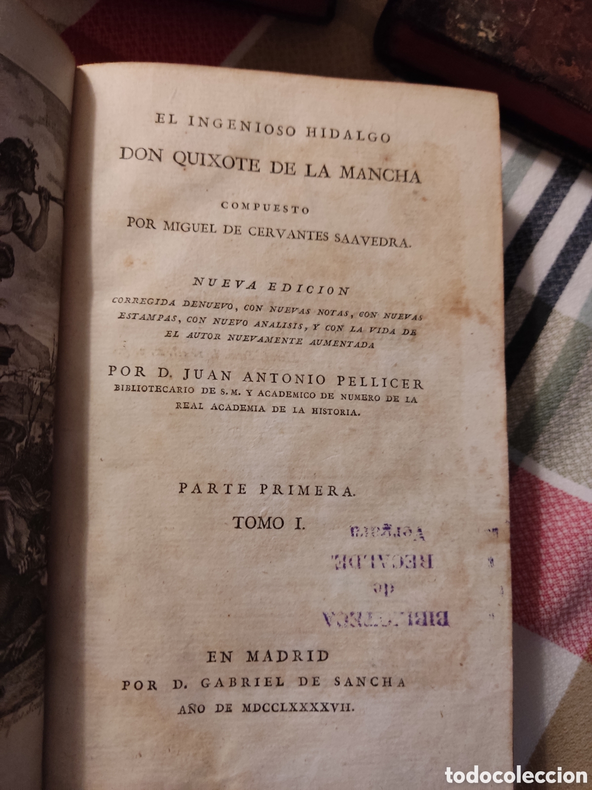 Libros antiguos: Don quixote de la mancha 1797 5 tomos - Foto 3