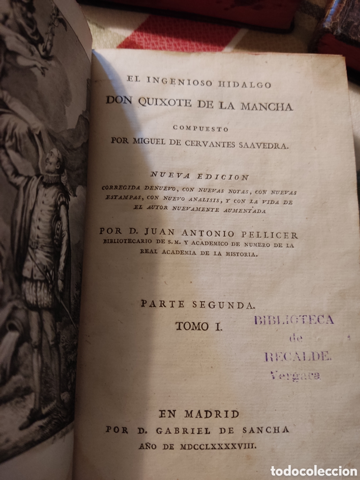 Libros antiguos: Don quixote de la mancha 1797 5 tomos - Foto 9