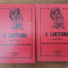 Libros antiguos: 1909 LIBRO A LANTERNA POR PAULO EMILIO LISBOA 1909 RARO 2 VOLUMES. Lote 366581451