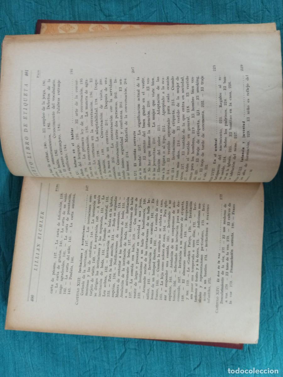 Libros antiguos: Antiguo libro Nuevo libro de Etiqueta. 1936. Ediciones El Hogar y la Moda. - Foto 8