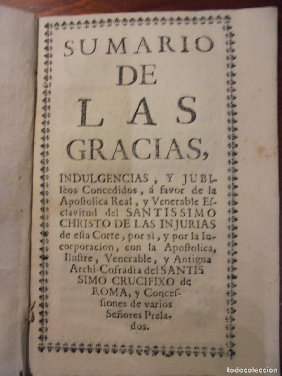 Libros antiguos: MADRID. SANTISIMO CRISTO DE LAS INJURIAS. 1747 - Foto 1