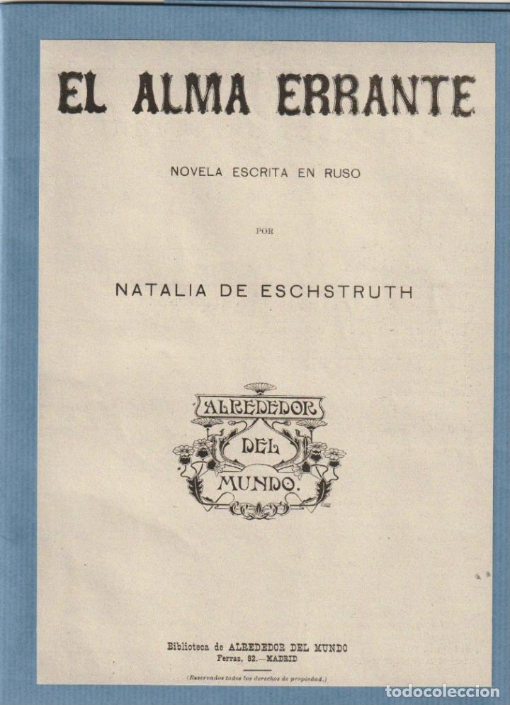 Libros antiguos: El alma errante / Natalia de Eschstruth -1905? - Foto 1