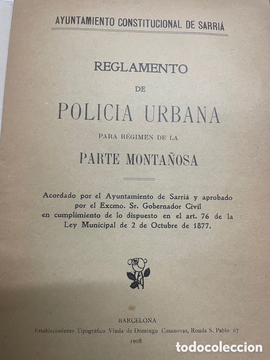 Libros antiguos: Ayuntamiento Constitucional De Sarria 1908 - Foto 2