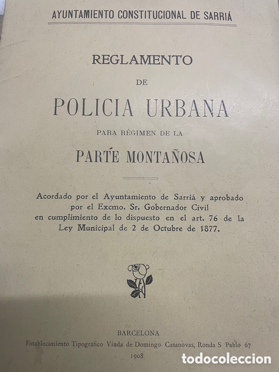 Libros antiguos: Ayuntamiento Constitucional De Sarria 1908 - Foto 1
