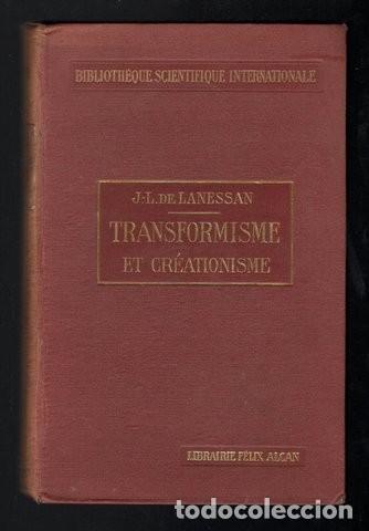 Libros antiguos: LANESSAN, J.-L:  TRANSFORMISME ET CREATIONISME. 1914 - Foto 1