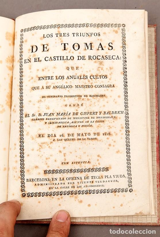 Libri antichi: LOS TRES TRIUNFOS DE TOMAS EN EL CASTILLO DE ROCASECA - 1816