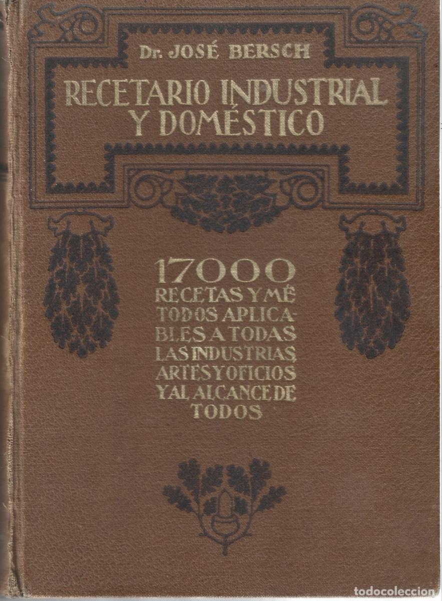 Libros antiguos: RECETARIO INDUSTRIAL Y DOMESTICO - Foto 1