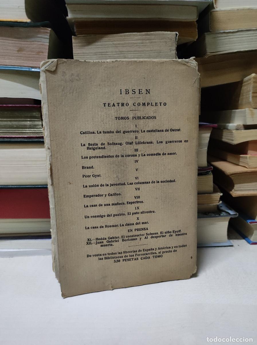Libros antiguos: LA CASA DE ROSMER LA DAMA DEL MAR HENRIK IBSEN - Foto 2
