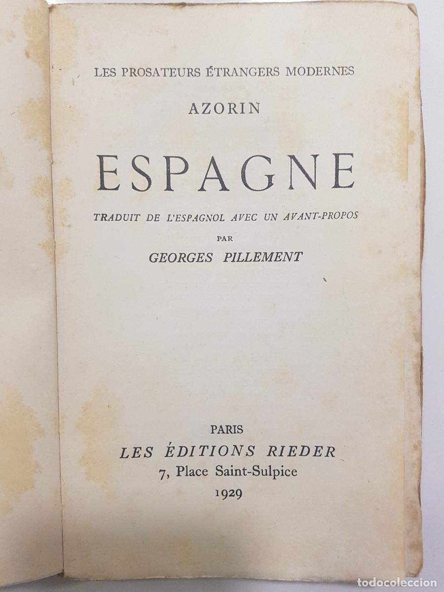 Libros antiguos: AZORIN. ESPA&Ntilde;A - ESPAGNE. EDICI&Oacute;N FRANCESA, Par&iacute;s 1929 - Foto 4
