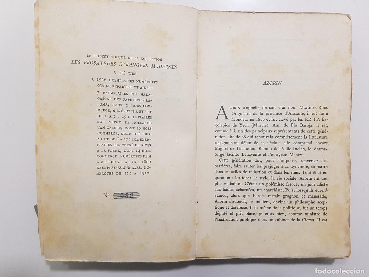 Libros antiguos: AZORIN. ESPA&Ntilde;A - ESPAGNE. EDICI&Oacute;N FRANCESA, Par&iacute;s 1929 - Foto 6