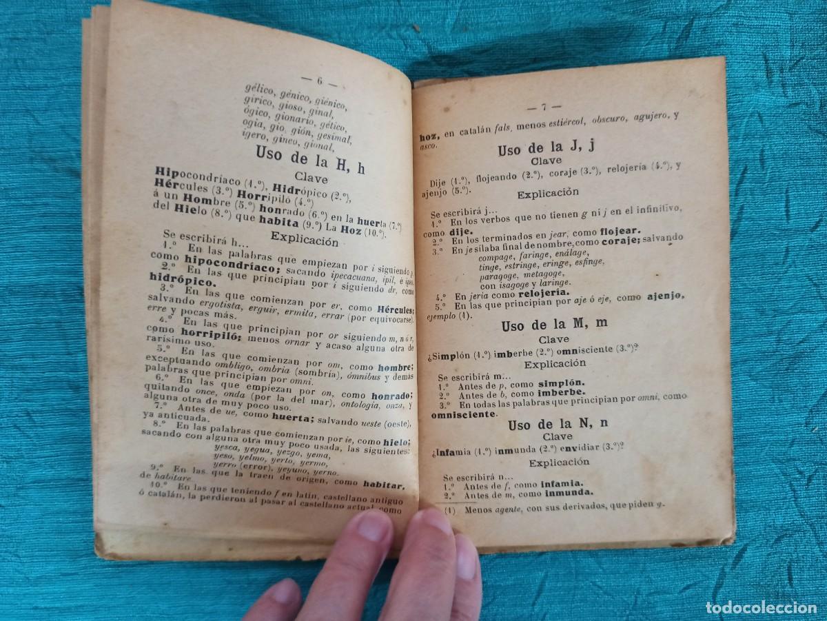 Libros antiguos: Antiguo librito Extracto de la Ortografia de las Claves. 1905. - Foto 7