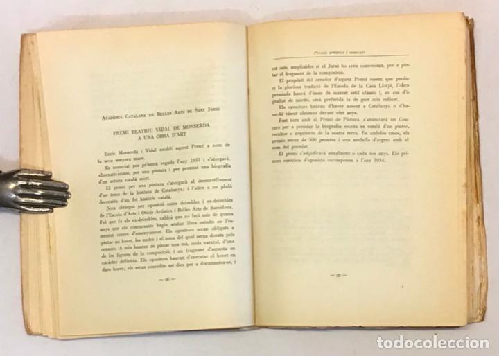 Libros antiguos: ANUARI DE PREMIS I BEQUES. ANY II, 1933. - Foto 2