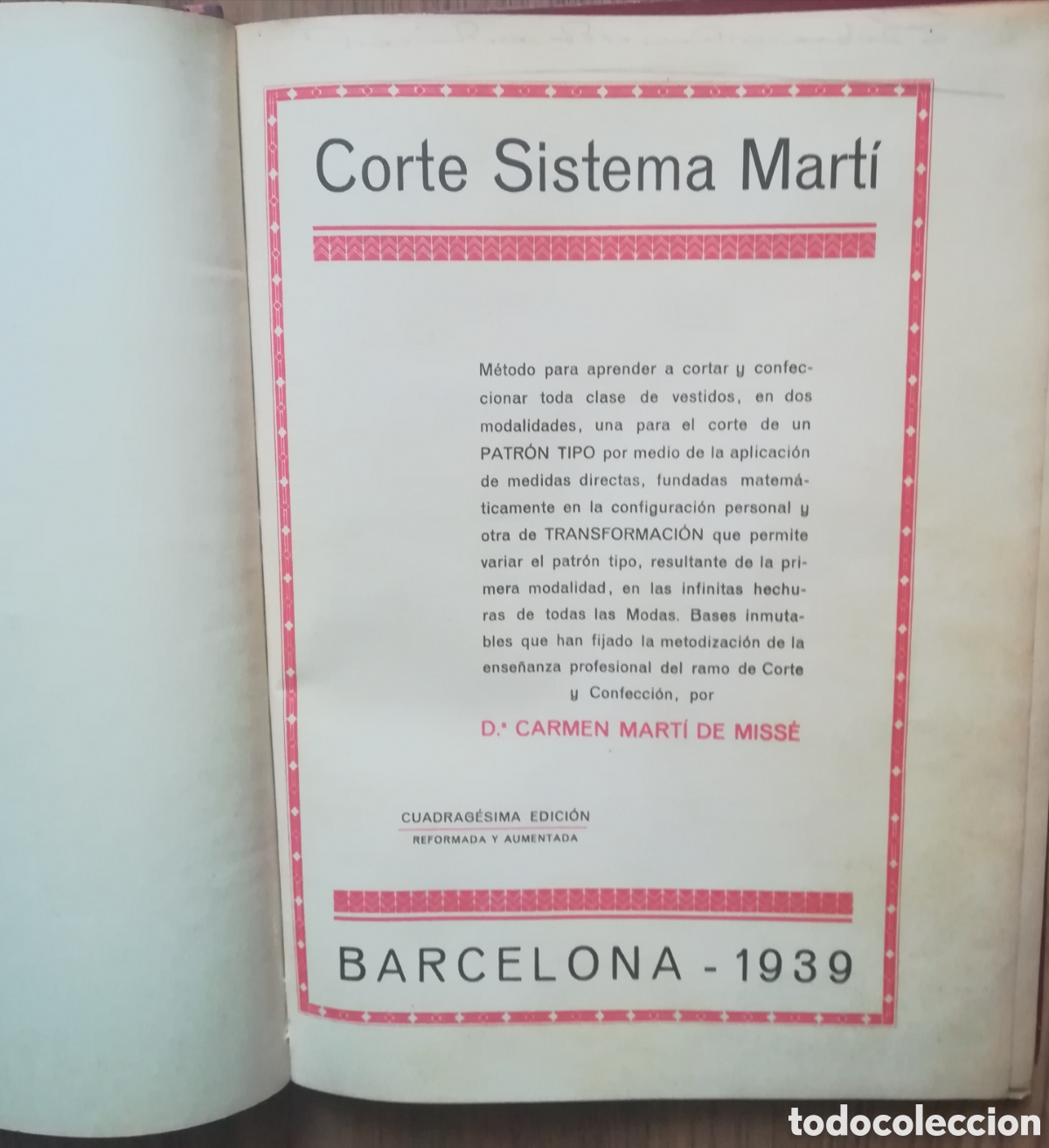 Libros antiguos: Curso Sistema marti MODISTERIA 1939 - Foto 2