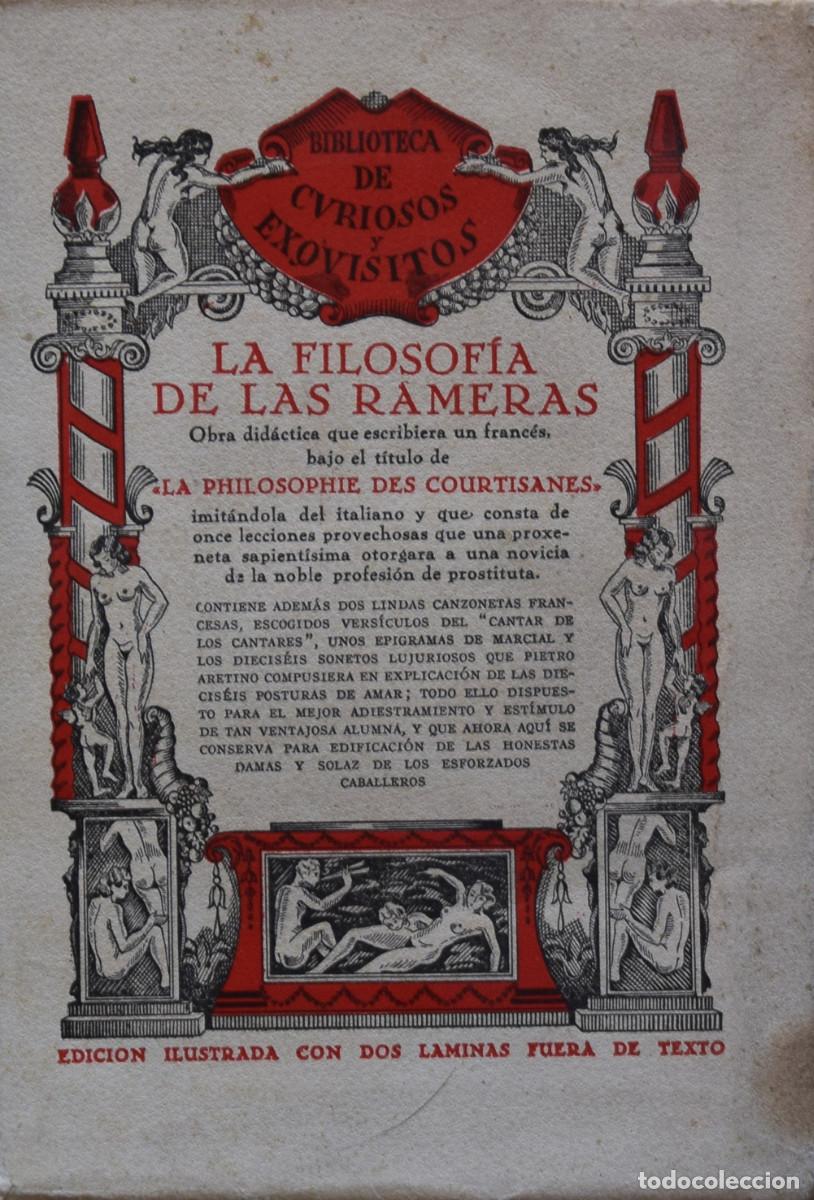 Libros antiguos: LA FILOSOF&Iacute;A DE LAS RAMERAS - An&oacute;nimo - Foto 1