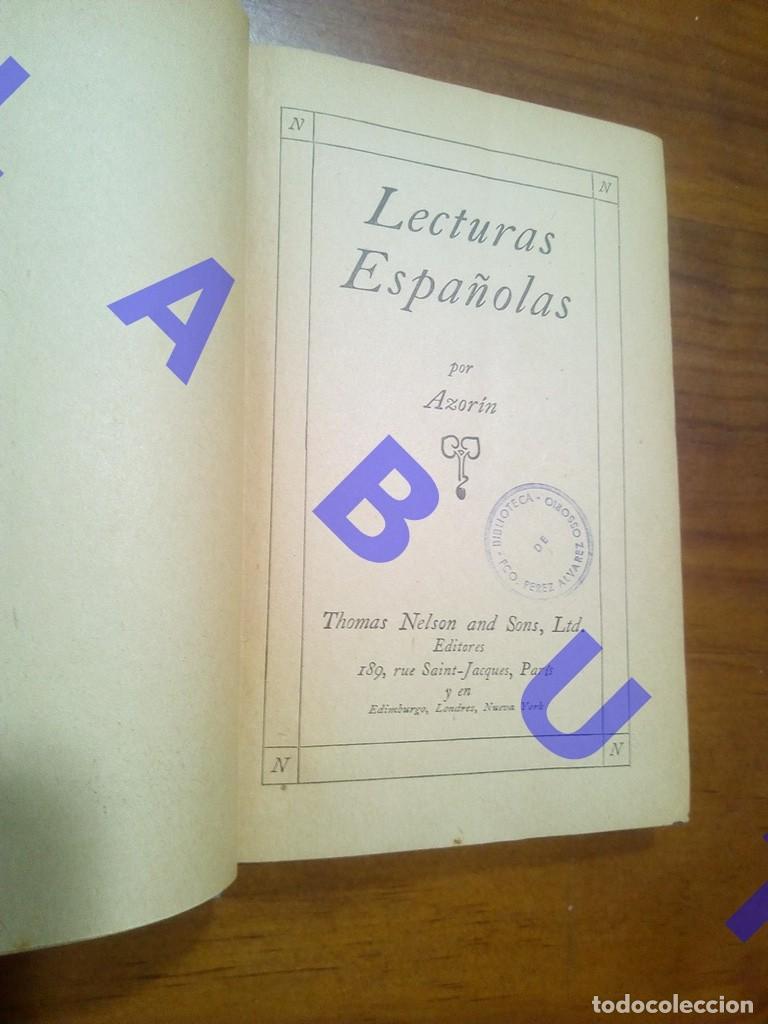 Libros antiguos: AZORIN LECTURAS ESPA&Ntilde;OLAS FIRMAS ANT PROP W10 - Foto 2