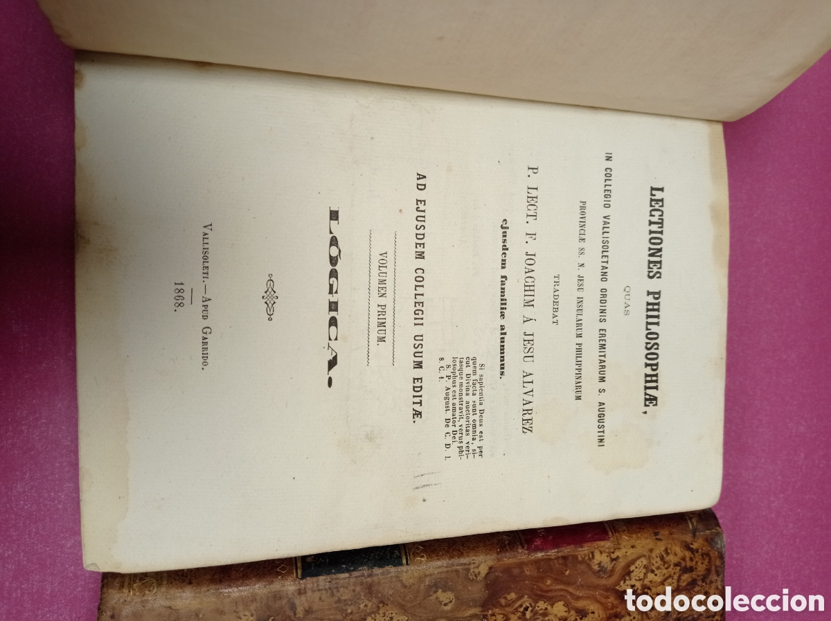 Libros antiguos: Libros antiguos &Aacute;lvarez Lectiones Philosophiae - Foto 7