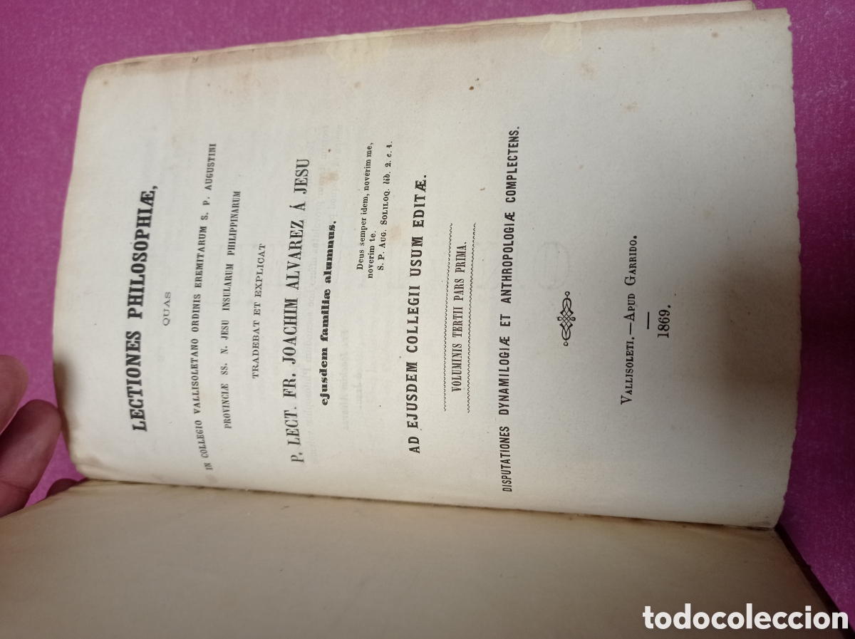 Libros antiguos: Libros antiguos &Aacute;lvarez Lectiones Philosophiae - Foto 8