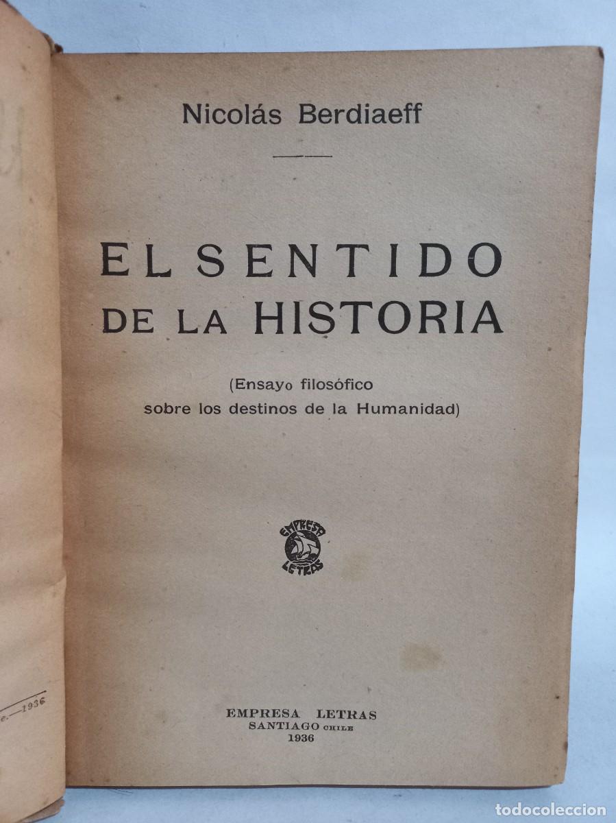 Libros antiguos: Nicolas Berdiaeff - El Sentido de la Historia - 1936 - Foto 3